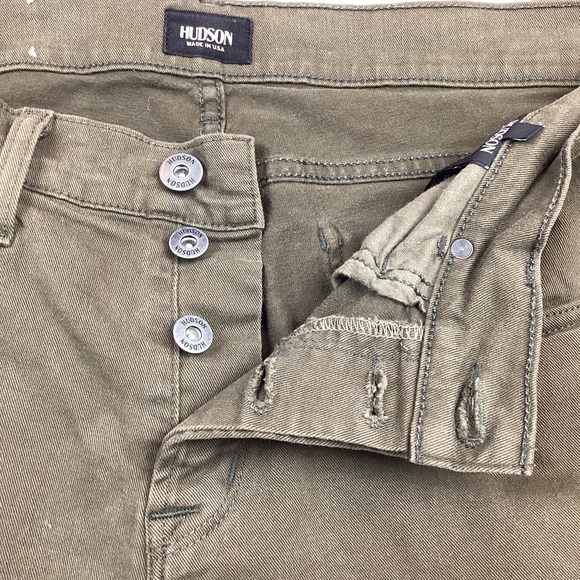 HUDSON Bryon 5 Pocket Straight Jeans Buttonfly Brown - Picture 9 of 12